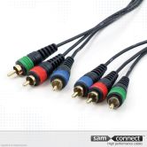 Component video kabel, 1m, han/han
