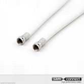Coax RG 6 kabel, F stik, 3m, han/han
