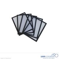 Magnetiske chateques sort kant A5 (5 styk)
