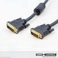 DVI-I Dual Link kabel, 5m, han/han