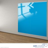 Glastavle Vægpanel Magnetisk Isblå 100x200 cm