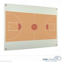 Glastavle med basketballbane 45x60 cm