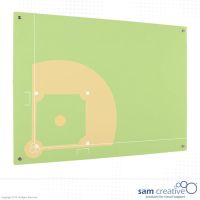 Glastavle med baseballbane 60x90 cm
