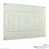 Glastavle med ishockeybane 60x90 cm