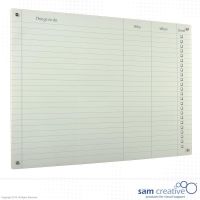 Glastavle med to-do liste 60x90 cm
