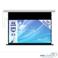 Projektionsskærm elektrisk 4K|UHD 119" 263x148 cm hvid ramme