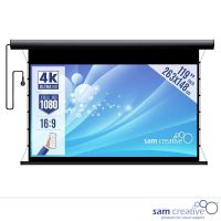 Projektionsskærm elektrisk 4K|UHD 119" 263x148 cm sort ramme