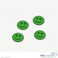 Magnetisk symbol smiley :-) 30 mm i grøn, 25 stk