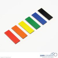 Magnetisk symbol rektangler 1x3 cm blandet