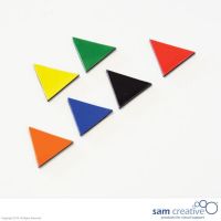 Magnetisk symbol trekanter 2x2x2 cm blandet