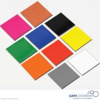 Magnetisk symbol firkanter 3x3 cm i gul