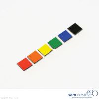 Magnetisk symbol firkanter 1x1 cm blandet