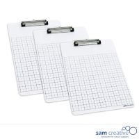 Whiteboard med Udklipsholder Firkanter (3 stk)