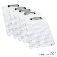 Whiteboard med Udklipsholder Firkanter (5 stk)