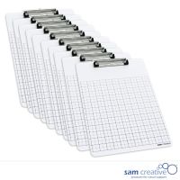 Whiteboard med Udklipsholder Firkanter (10 stk)