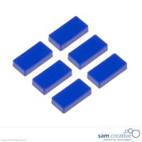 Rektangulære magneter 12x24 mm blå (6 styk)