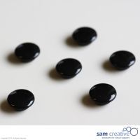 Sæt glastavlemagneter 20 mm sort (6 stk)