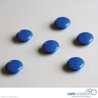 Sæt glastavlemagneter 20 mm blå (6 stk)