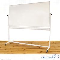 Vendbar whiteboard Pro serie på hjul 90x120 cm