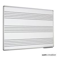 Whiteboard med nodelinjer 45x60 cm