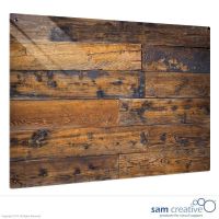 Glastavle Ambience old wooden fence 100x100 cm
