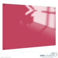 Whiteboard Glas Solid Magnetisk Lyserød 90x120 cm
