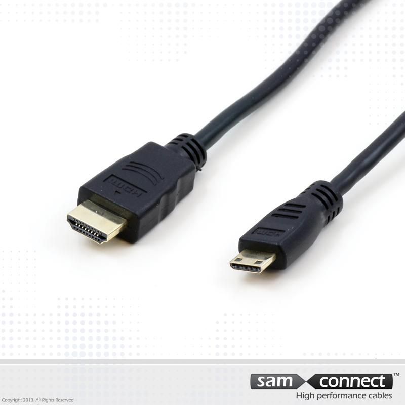 Indrømme Siege klar Mini HDMI til HDMI kabel, 1m, han/han